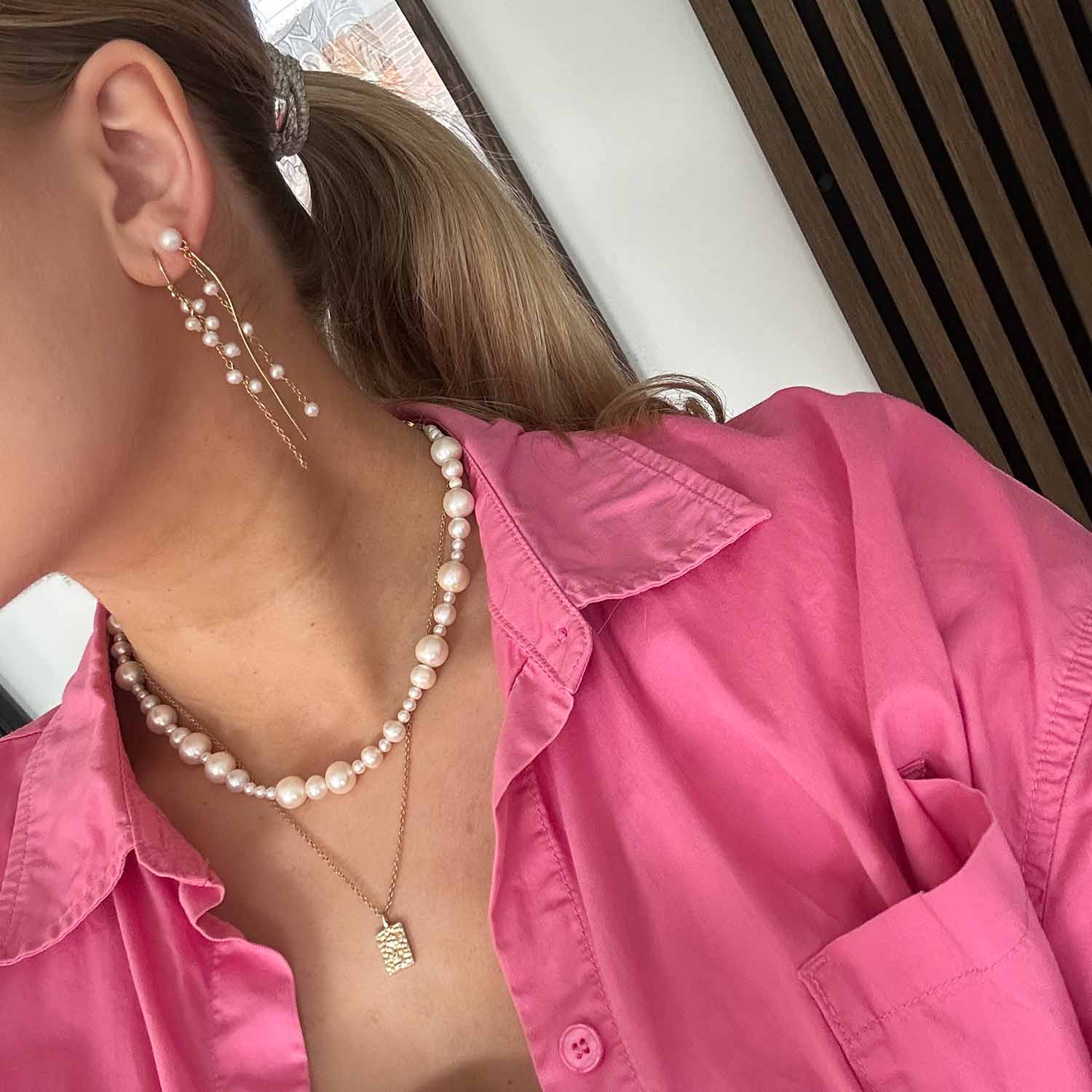 LuvaLu Jewellery - Camellia halskæde - Forgyldt sølv