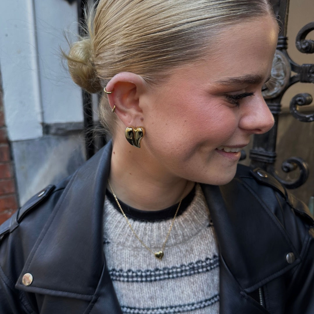 Baía Jewellery - Amor halskæde, 42+3 cm - Rustfrit stål PVD guldbelægning