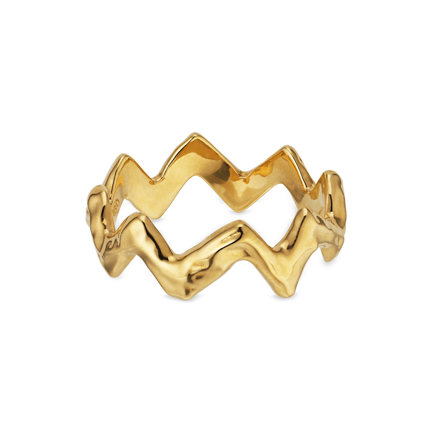 Jane Kønig - Heartbeat ring - Forgyldt
